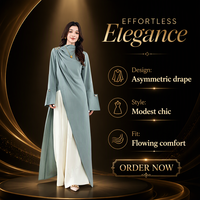 Abaya de luxe Lignes Exclusive et haut de gamme, ensemble 2 pièces modeste grande taille, robe Abaya pour femmes musulmanes arabes