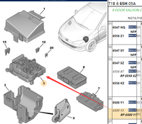Boîtier de fusibles BSM B5 OE 9657608580 6500Y1 6500Y3 9650618280 pour Citroën C3 C5 C8 Peugeot 206 307 406 807 Unité de commande électronique