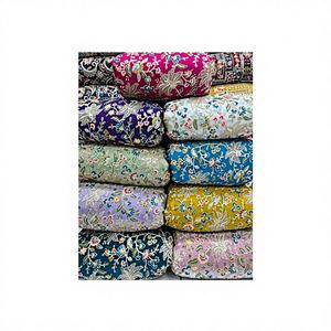 Tela de punto por urdimbre Georgette Fendi Premium para prendas de niños y niñas, accesorios de boda, peso medio, bordada e impresa - Product Image 1