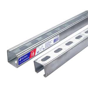 Volteck PU-184P 3 m profilo monomanale perforato 4X4 cm Cal. Canali in acciaio di grado 18