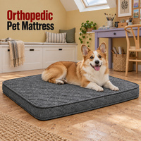 Matelas orthopédique pour chien de grande taille avec housse lavable pour un entretien facile, options de matelassage personnalisées pour les animaleries et les marques
