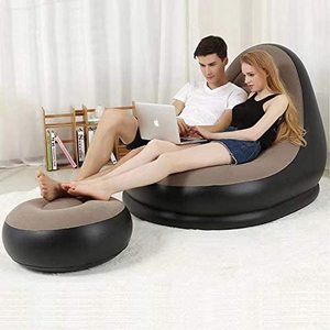 Luxury Flocking Foldable Footstool Inflatable Portable Pvc <strong>5</strong> <strong>in</strong> <strong>1</strong> <strong>Air</strong> <strong>Sofa</strong> <strong>Bed</strong> <strong>Air</strong> Inflatable <strong>Sofa</strong> - Product Image 2