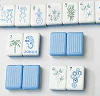 Ensemble de Mahjong Américain Classique Personnalisé OEM ODM, Tuiles en Acrylique Lisses de Qualité Supérieure, Étui de Rangement Portable, Kit de Jeu Complet