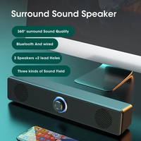 Sistema de Sonido Envolvente 4D para Cine en Casa, Barra de Sonido para Computadora con Iluminación LED RGB para TV, Subwoofer Estéreo con Refuerzo de Bajos