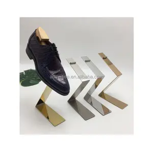 Магазин, Z-образная стойка из нержавеющей стали для демонстрации обуви, металлический держатель для обуви