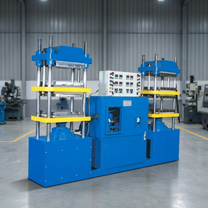 Nouvelle pompe à moteur de moulage par compression en alliage d'acier inoxydable, à double station, à double éclairage, à 4 piliers, contrôlée par PLC - Product Image 1