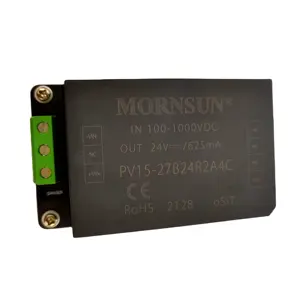 Mornsun-Convertidor de DC-DC de aislamiento, 15W, con entrada DC de 100-1000V, para energía renovable, 24V/15W, PV15-27B24R2A4C