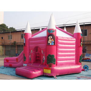 Château gonflable rose pour garçons et filles, <span class=keywords><strong>prince</strong></span> et princesse, Blanche-Neige, avec toboggan et toit, de l'usine Sino Inflatables - Product Image 3
