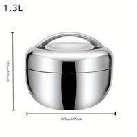 Kotak Makan Siang Anak Bentuk Apel Dua Tingkat Bahan Stainless Steel 304 Bebas BPA dari Korea