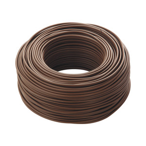 สายเคเบิลลวดไฟฟ้าแกนเดี่ยวสีน้ำตาล FS17 1.5mm ² ยาว100ม. สายทองแดงแบบควั่นเกลียวสำหรับการใช้งานเหนือศีรษะแบบเปลือย - Product Image 1