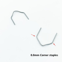1200 pièces 0.8mm-0.6mm agrafes prédécoupées en plastique agrafeuse pour agrafeuse chaude broche et pince pour machine à souder en plastique pistolet à souder