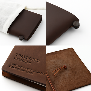 Sổ tay du lịch cao cấp bằng da nâu thường, bán buôn cho thị trường văn phòng phẩm toàn cầu - Product Image 5