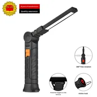 Lampe de travail LED COB multifonction portable d'extérieur, magnétique, ABS, rotation à 360°, rechargeable, réparation automobile, entretien