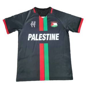 Kaus lengan pendek leher bulat Logo cetak Palestina musim panas kustom promosi - Product Image 1