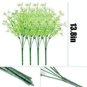 Artificial <strong>Plants</strong> Fake Flowers UV Resistant Faux Green Greenery Fake Plastic Flowers Shrubs <strong>Plants</strong> Hanging Planter Home Garden - Product Image 3