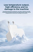 Adaptateur secteur universel PD 65W avec prise EU, charge rapide USB-C pour ordinateurs portables, téléphones et tablettes