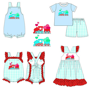 Nuevo Mono de Punto para el 4 de Julio de 2022, Mono con Apliques de Boutique, Mono Tipo Burbuja para Bebé Niña - Product Image 4