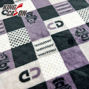 Tessuto in pile di flanella stampato certificato OEKO-TEX Kingcason di qualità garantita, colorato e premium, per abbigliamento - Product Image 1