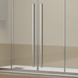 Kamalu KEL6000 Moderna Cabina Doccia Scorrevole Doppia 70x180 con Vetro Temperato Anticalcare da 8mm e Telaio in Alluminio per Bagni - Product Image 4