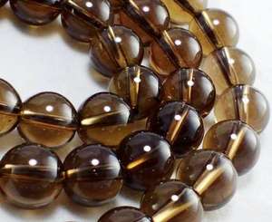 Quartz fumé naturel brun de haute qualité perles de pierres précieuses en vrac forme unie pour la fabrication de bijoux-qualité étonnante naturelle en gros - Product Image 2