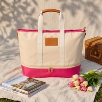 Sac de voyage de grande capacité pour usage quotidien, sac de week-end de qualité supérieure, sac fourre-tout en toile pour femmes, avec compartiment pour chaussures, vente en gros BSCI