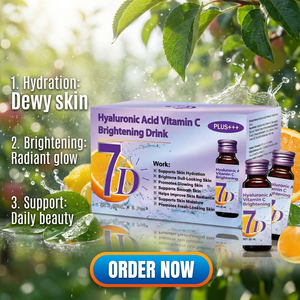 DUOZI Boisson Éclaircissante à l'Acide Hyaluronique et Vitamine C 50ML × 8 Pcs Liquide Oral Antioxydant Soutien Hydratation Cutanée - Product Image 4