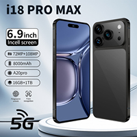 Smartphone 18 PRO MAX 5G Octa Core Écran HD 120Hz Android 15 LTE 16+1 To 108MP OLED 7,3 pouces Double SIM
