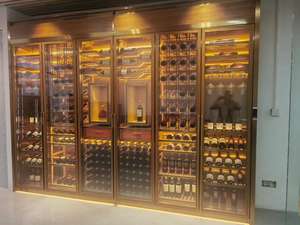 Lüks zarif tasarım paslanmaz çelik sabit sıcaklık şarap dolabı şarap dolabı çok fonksiyonlu bar dolabı - Product Image 3