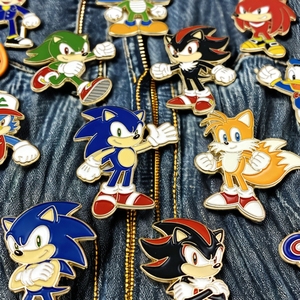Alfileres <span class=keywords><strong>de</strong></span> Solapa <span class=keywords><strong>de</strong></span> Metal Esmaltado con Logotipo <span class=keywords><strong>de</strong></span> <span class=keywords><strong>Sonic</strong></span> the Hedgehog, Personaje <span class=keywords><strong>de</strong></span> Anime, Dibujos Animados, Videojuegos y Películas, Personalizados, <span class=keywords><strong>de</strong></span> Alta Calidad, al por Mayor - Product Image 1