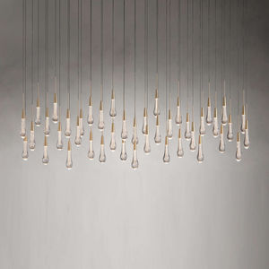 70 "Goutte D'eau Linner Lustre Projet Hôtel Lobby Lustre Villa Club Plafond Sable Table Goutte De Pluie Cristal Grands Lustres - Product Image 2