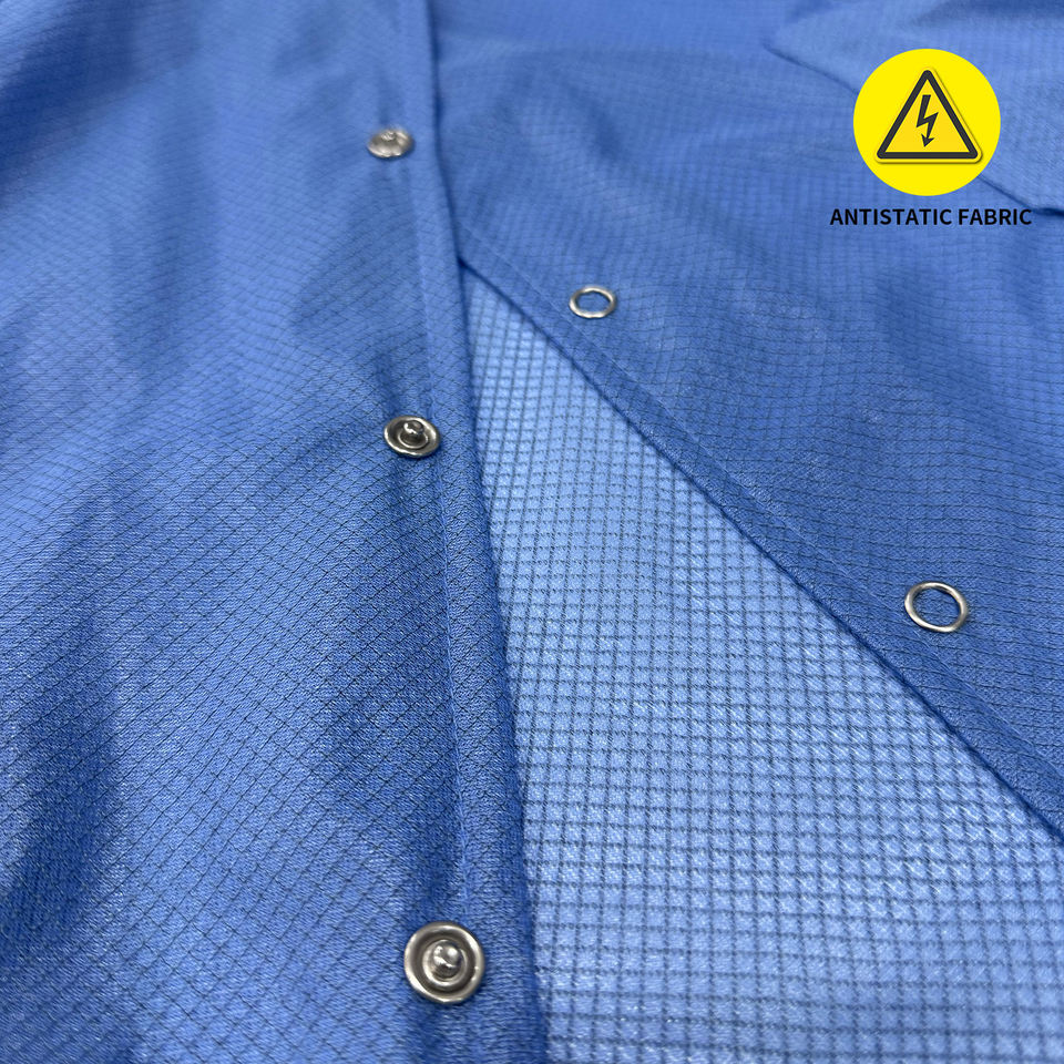 Conducive Examples Blue Diamond-shaped Breathable 75% Polyester 25% Conductive Composite ...