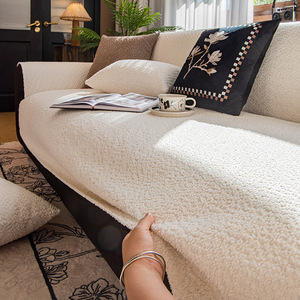<b>Sofa</b> Cushion 110 X 210cm Flannel Solid Color Anti-Slip Pet <b>Sofa</b> <b>Cover</b> Machine Wash Spring 2026 - Product Image 1