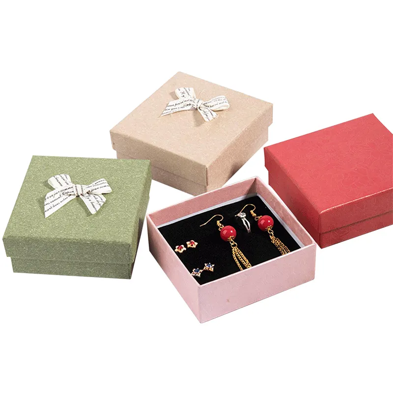Nắp cơ sở Hộp quà tặng cho vòng đeo tay đóng gói Mini vuông trang sức hộp giấy, CD Jewel trường hợp gói, Jewel trường hợp Hộp quà tặng