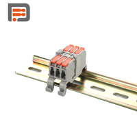 Bloc de bornes à raccordement rapide DF-2608-3C-DIN pour montage sur rail DIN, connecteur de câble électrique à levier à ressort 1P