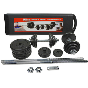 Mancuernas de acero ajustables de 30Kg y 50Kg, equipo de gimnasio de entrenamiento de fuerza Unisex, juego de mancuernas de pintura negra - Product Image 5