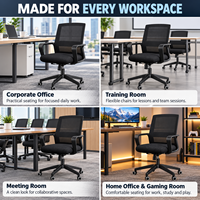 Chaise de bureau ergonomique en maille de haute qualité pour réunions, conférences et travail sur ordinateur