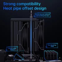 Refroidisseur de processeur SNOWMAN MT660 pour PC, refroidissement du processeur, 6 caloducs, ARGB blanc, ventilateur de refroidissement du processeur avec un volume d'air élevé et un faible niveau sonore