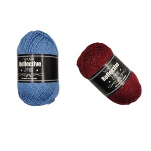 Fil de coton laitier réfléchissant 4 plis, doux, pour tricot et crochet, bricolage artistique, haute visibilité, blanc phosphorescent, vente <span class=keywords><strong>en</strong></span> gros usine - Product Image 5
