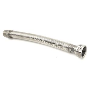 Manguera Flexible Extensible de Acero Inoxidable de 220/420 mm con Conexión de Latón de 3/4, Manguera para Inodoro para Uso en Baños - Product Image 1