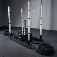 Fitstyle Fitness Carrosse de résistance mécanique professionnel en métal avec système de traction et ensemble d'haltères unisexe