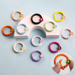 WOWEI 공예 DIY O링 스프링 오픈 키체인 27mm 스프링 링 오픈 열쇠고리, 장난감 지갑 가방 액세서리용 메탈 키링 - Product Image 1