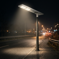 Lampadaire solaire LED WERISE IP65 tout-en-un pour éclairage extérieur, avec charge MPPT et contrôle IA, pour autoroutes et routes