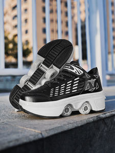 Patines De <span class=keywords><strong>4</strong></span> Ruedas déformé chaussures à roulettes rétractables chaussures de skate avec <span class=keywords><strong>4</strong></span> <span class=keywords><strong>roues</strong></span> enfants femmes - Product Image 4