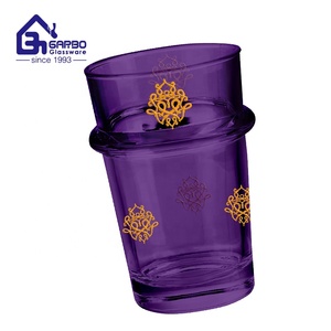 <span class=keywords><strong>Fatima</strong></span> Nuevos Diseños Marruecos 7OZ Fábrica Impreso Con Plata y Dorado Taza de Té Colorida Tazas de Té Marroquíes - Product Image 6