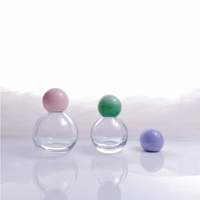 Nouveau produit, flacon transparent en forme d'ampoule de 30 ml, 50 ml, 100 ml, flacon de parfum de haute qualité, flacon de parfum rond en verre, flacon pulvérisateur de parfum