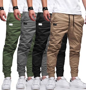 Pantalon <span class=keywords><strong>cargo</strong></span> ample en sergé pour homme, style streetwear, avec poches multi-usages et jambe fuselée, idéal pour un usage quotidien décontracté - Product Image 1