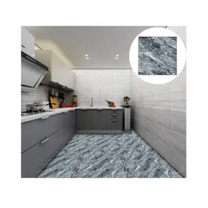 Piastrelle per pavimenti a buccia e bastone economiche piastrelle in pvc di marmo impermeabili e a prova di olio pavimenti in vinile di lusso a buccia e bastone per la cucina