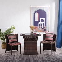 Ensemble de bistrot de loisirs créatifs en osier et rotin, petite table, meubles de bar, patio britannique, jardin, diy, bricolage