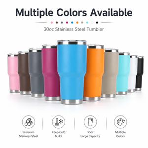 Gobelet isotherme de voyage à double paroi en acier inoxydable 304 de 30 oz, très vendu, sans BPA, anti-fuite, pour véhicule - Product Image 1