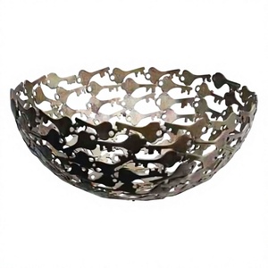 Corbeille à fruits en métal poli, design moderne, jetable, faite à la main, pour la maison, les restaurants et la cuisine, vaisselle de luxe - Product Image 1